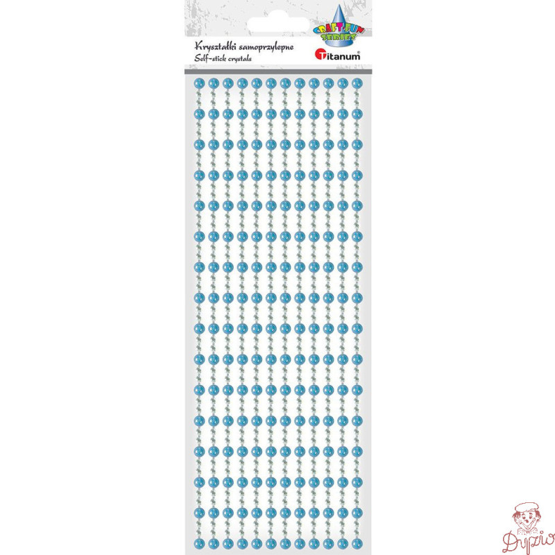 Kryształki samoprzylepne na pasku niebieskie/srebrne 414505 TITANUM