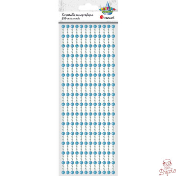 Kryształki samoprzylepne na pasku niebieskie/srebrne 414505 TITANUM