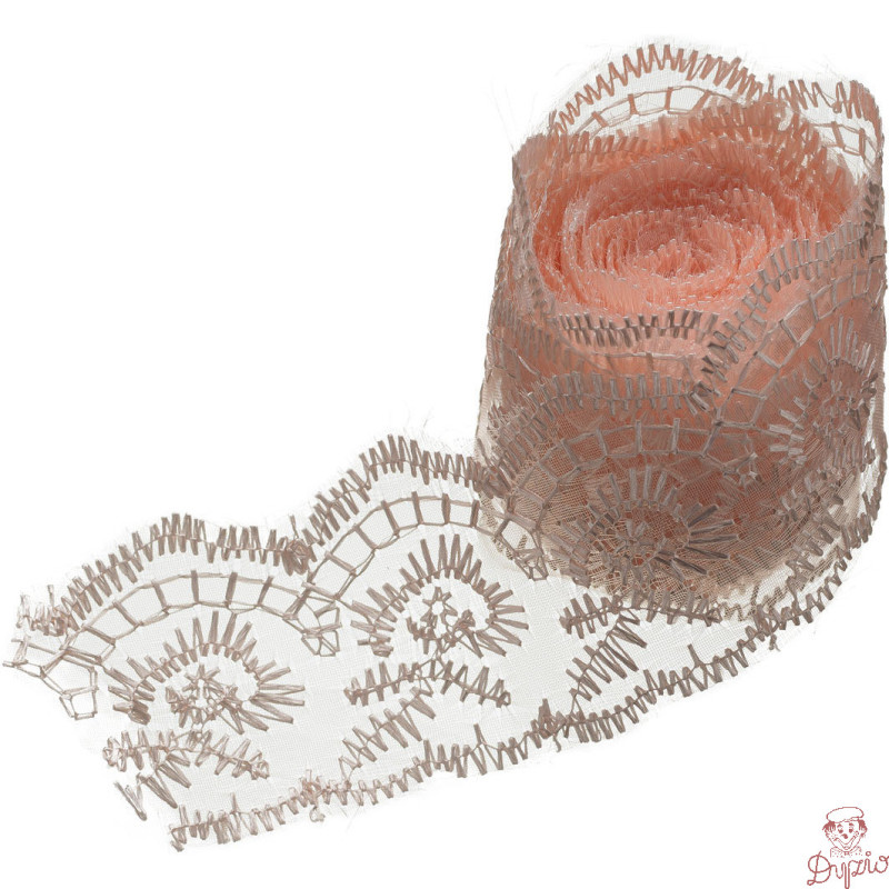 Koronka 3.8 cm x 2m pudrowy róż KOR38-1 BREWIS
