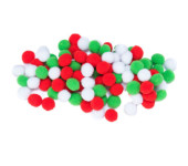 Pompony 10mm białe,czerwone, zielone POM42 BREWIS