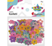 Konfetti kwiaty 19mm mix kol. pastelowych 15g 472900 TITANUM