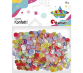 Konfetti kwiaty okrągłe 9mm mix kol. 15g 472902 TITANUM