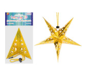 Gwiazda hologramowa złota 3D 30cm GW-7407 ALIGA