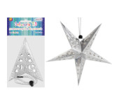 Gwiazda hologramowa srebrna 3D 30cm GW-7411 ALIGA