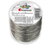 Sznurek metalizowany srebrny 1,5mm x 50m 440762 TITANUM
