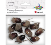 Dekoracja żołędzie na druciku 15x30mm (10szt.) TITANUM 439878