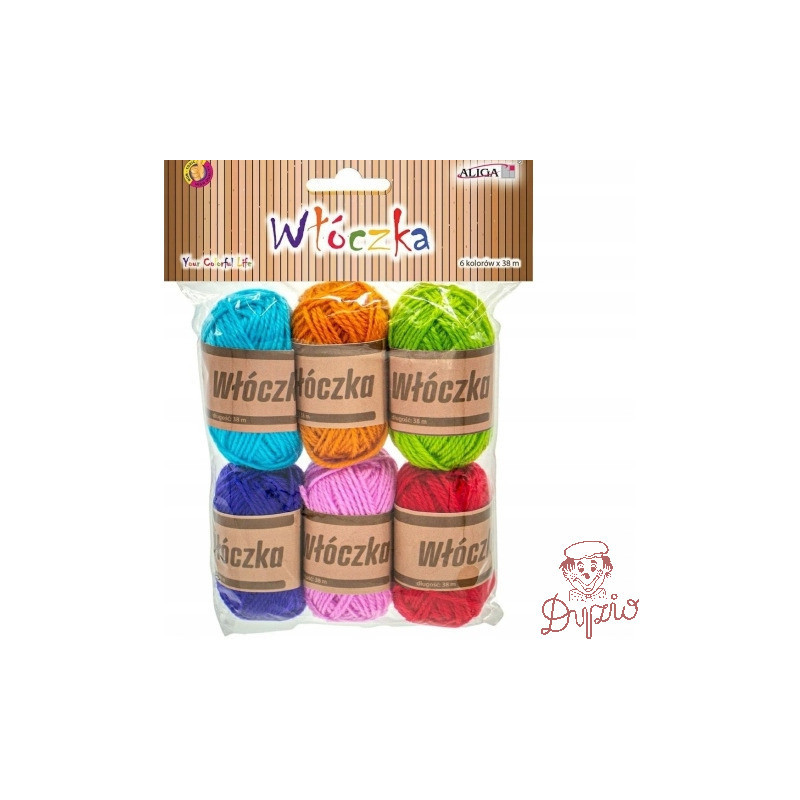 Włóczka mix kol. 38m 6szt. WL-9410 ALIGA