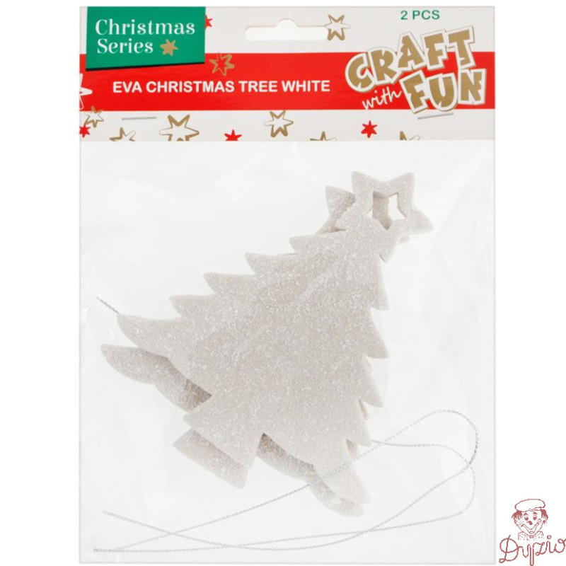 Piankowa choinka biała (2szt.) 438799 Craft with Fun