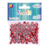 Koraliki plastikowe mix rozmiarów (60 sztuk) czerwone PJ-9487 ALIGA