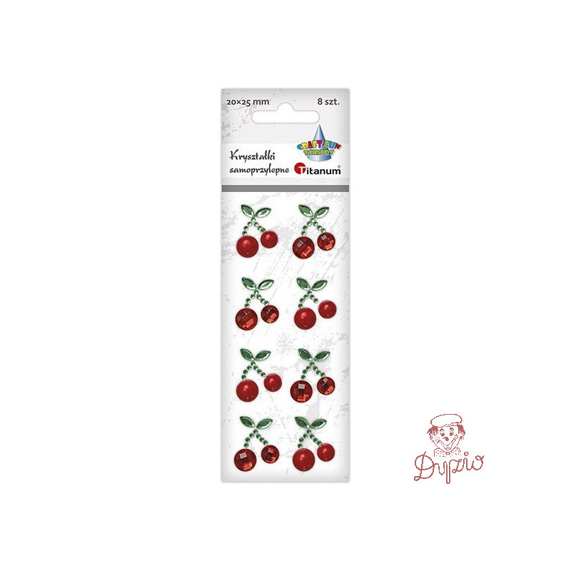 Kryształki Craft-Fun Series 8 szt. cherry czerwono-zielony 506550 TITANUM