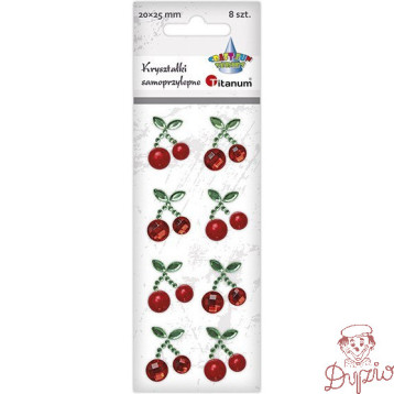 Kryształki Craft-Fun Series 8 szt. cherry czerwono-zielony 506550 TITANUM
