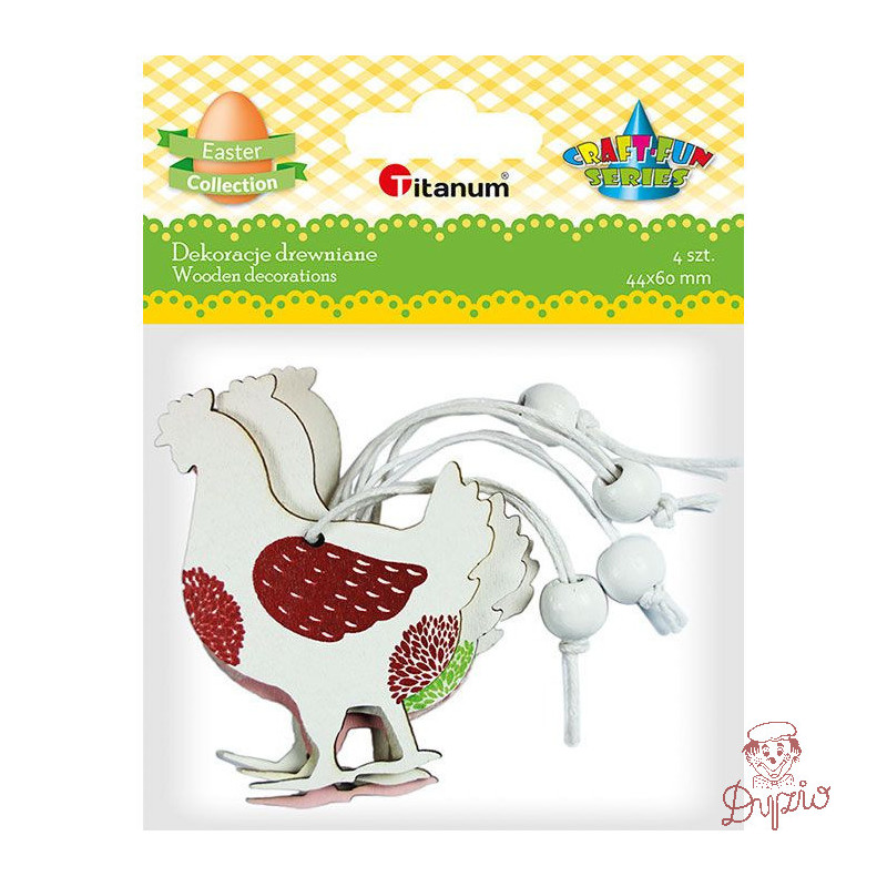 Ozdoba drewniana Craft-Fun Series Kura zawieszka 494410 TITANUM