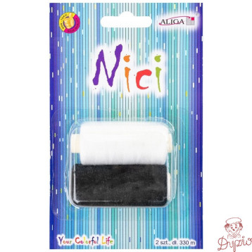 Nici czarna i biała 2szt. x 330m NIT-0292 ALIGA