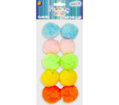 Pompony akrylowe mix kolorów 5cm 10szt. POM-203 ALIGA