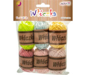 Włóczka 38m 6szt. mix kolorów WL-9427 ALIGA