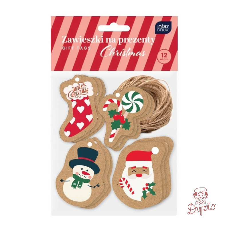 Zawieszki na prezenty kraft CHRISTMAS INTERDRUK