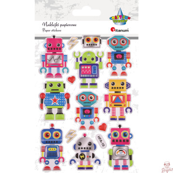 Naklejki wypukłe ROBOTY 14szt. 496280 TITANUM