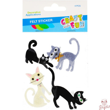 Naklejki filcowe KOTY 4szt. 480890 Craft with Fun