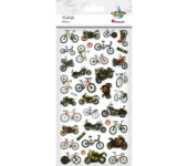 Naklejki wypukłe MOTOCYKLE, ROWERY 36szt. 470980 TITANUM