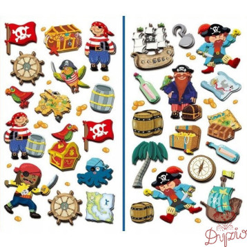 Naklejki 3D PIRACI mix CLA14 BREWIS