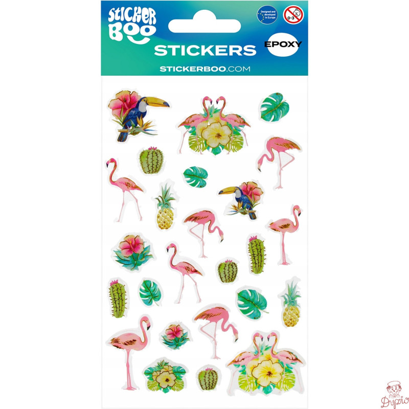 Naklejki 100x200mm FLAMINGI 537783 STICKERBOO