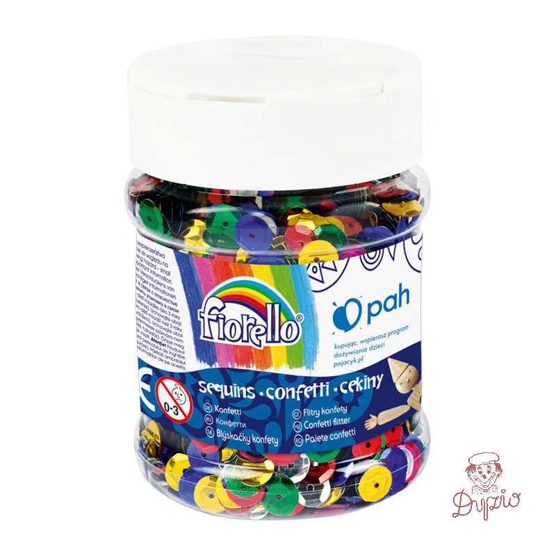 Cekiny confetti kółka łamane GR-C90-8 FIORELLO słoik 90g. 170-2540