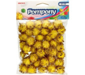 Pompony metaliczne 2cm złote (40 szt.) POM22 BREWIS