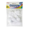 Pompony białe 24 szt. mix rozmiarów POM04 BREWIS