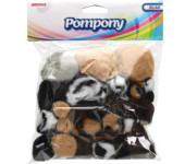 Pompony zwierzęta 54 szt. POM16 BREWIS