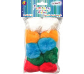 Pompony akrylowe POM-202 mix kolorów (10 szt.) śr. 5 cm ALIGA