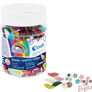 Cekiny konfetti MIX GR-C70-M FIORELLO słoik 70g. 170-2538