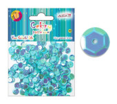 Cekiny pastelowe turkusowe 8mm, 10g. WMT-110(37) ALIGA