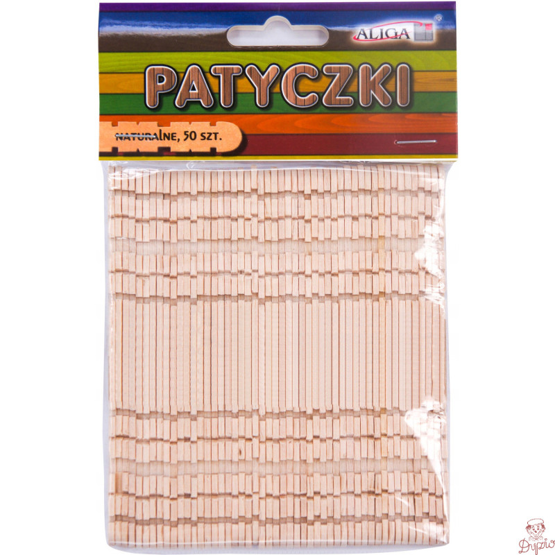 Patyczki kreatywne PK-3397 konstrukcyjne op.50szt. 114X10X2mm ALIGA
