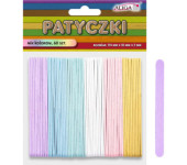 Patyczki mix 6 kolorów pastelowych 114x10x2mm (60szt.) PK-4901 ALIGA
