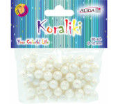Koraliki plastikowe opalizujące perłowe 10mm (80szt.) PJ-0836 ALIGA