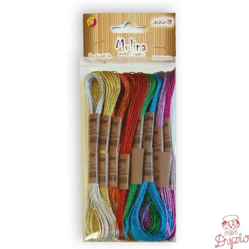 Mulina metalizowana mix 8 kolorów dł.8m MUL-3150 ALIGA