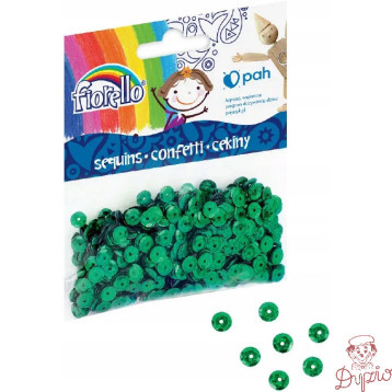 Cekiny konfetti FIORELLO GR-C14-6G kółka zielone 170-2514