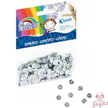 Cekiny konfetti FIORELLO GR-C14-6S kółka srebrne 170-2513