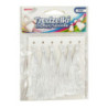 Frędzelki (chwosty ozdobne) FR2 (6 sztuk) 8 cm białe BREWIS