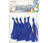 Frędzelki (chwosty ozdobne) FR5 (6 sztuk) 8 cm niebieskie BREWIS