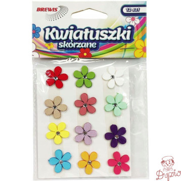 Kwiatuszki skórzane (12 sztuk) KS1 BREWIS