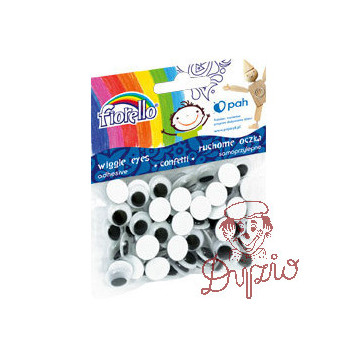 Oczka ruchome samoprzylepne 12mm (80 sztuk) FIORELLO GR-KE80-12 170-2270