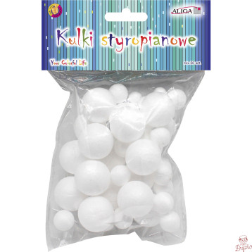 Kulki styropianowe mix rozmiarów 50 szt. KS-3456 ALIGA