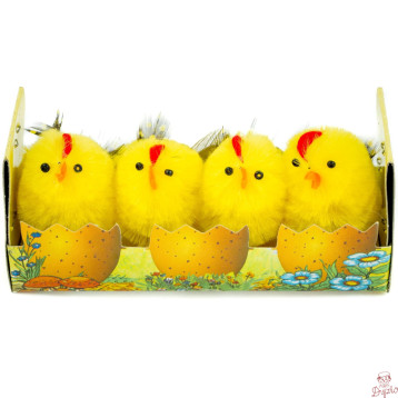 Kurczaki wielkanocne wys.4,5 cm (4szt.) WKZ-7927 ALIGA