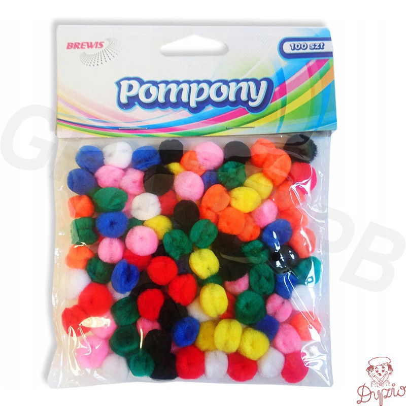 Pompony standard 10mm mix kolorów POM33 BREWIS