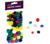 Pompony kolorowe miks 78 szt. Fandy 170-2543