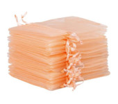 Woreczki z organzy ściągane ecru, 24szt, 10x15cm SO-30-01 ALIGA