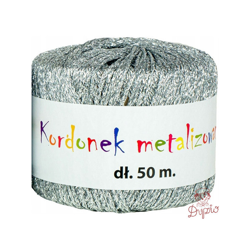 Kordonek metalizowany 2mmx50m srebrny KOB-02 ALIGA