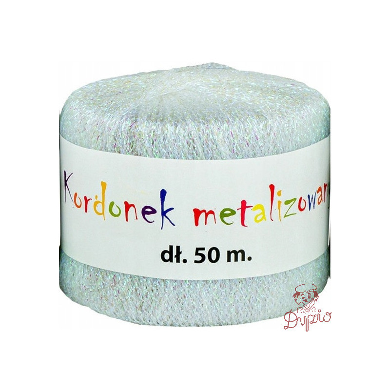 Kordonek metalizowany 2mmx50m perła KOB-03 ALIGA