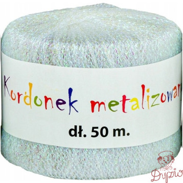 Kordonek metalizowany 2mmx50m perła KOB-03 ALIGA